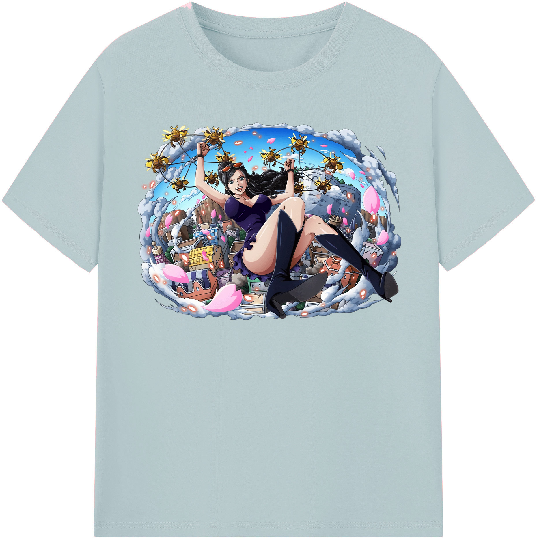 ワンピース ニコ・ロビン ONE PIECE Nico Robin 綿100％半袖Tシャツ（フロントプリント）